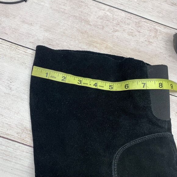 KDB SUEDE BOOTS OVER THE KNEE ANTHROPOLOGIE LOGAN BLACK 10 HEELS - Picture 14 of 16